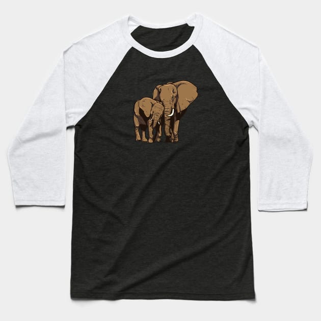 Elephants Baseball T-Shirt by TambuStore